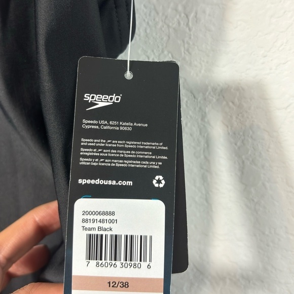 SPEEDO PRO LT TEAM BLACK SOLID WOMEN ONE PIECE SWIMSUIT SIZE 12/38 BRAND NEW - Picture 4 of 8